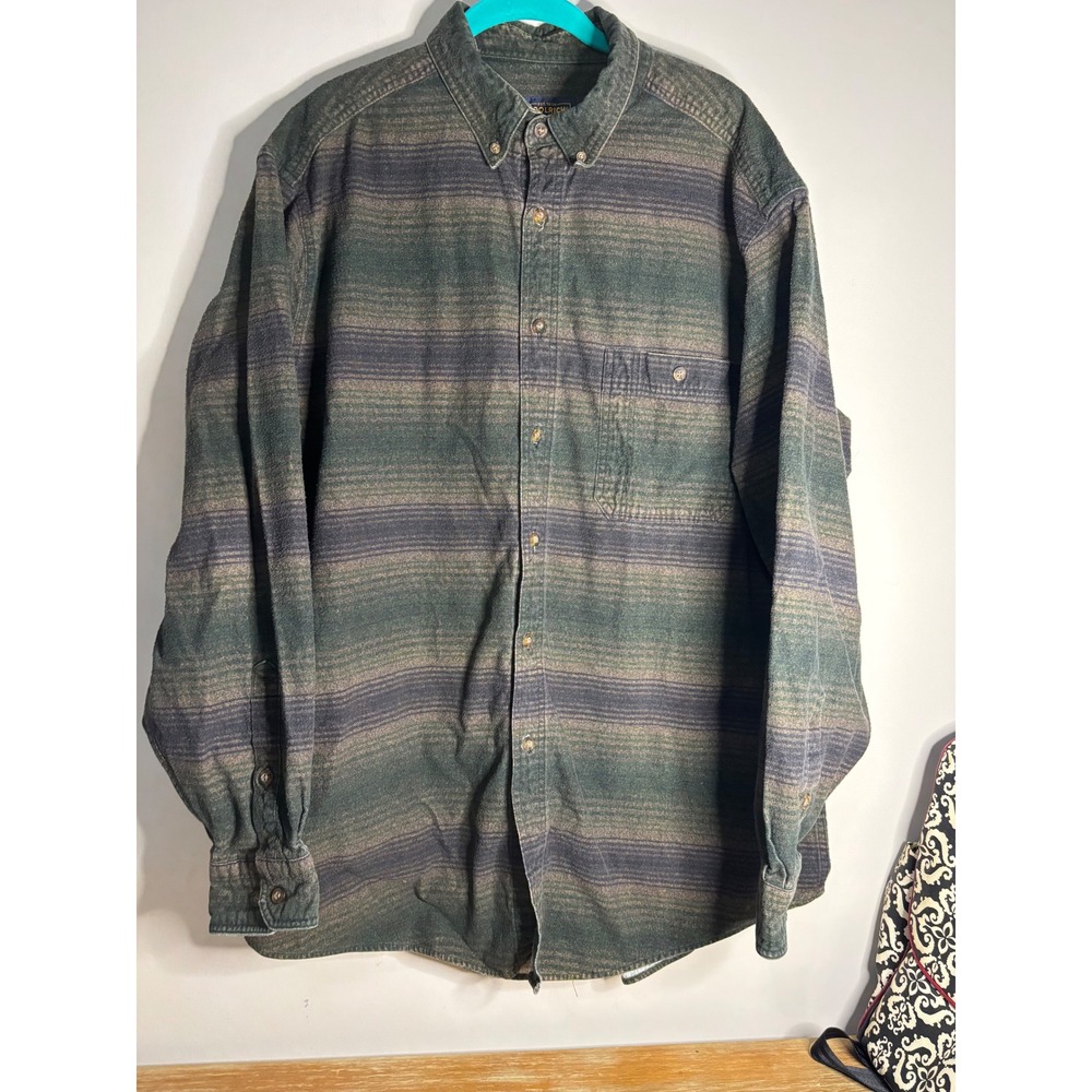Woolrich Vintage Mrns Plaid Button Down Shirt Long Sleeve Casual XXL